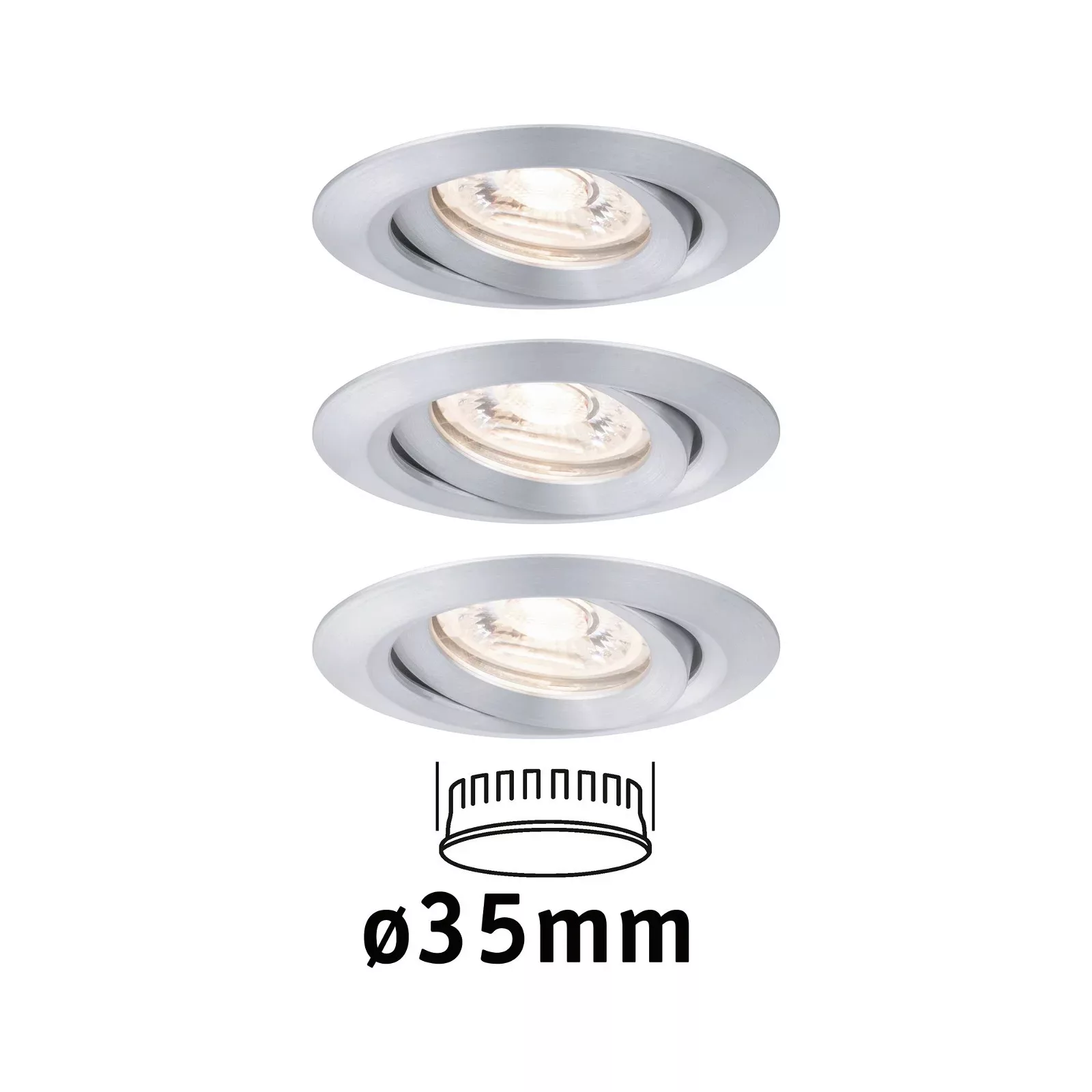 Paulmann "LED Einbauleuchte Nova Mini Coin Basisset schwenkbar rund 66mm 15 günstig online kaufen