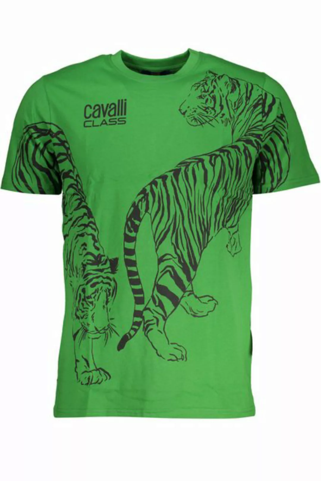 Cavalli Class T-Shirt Trendiges Herren Grün T-Shirt mit Rundhals und günstig online kaufen