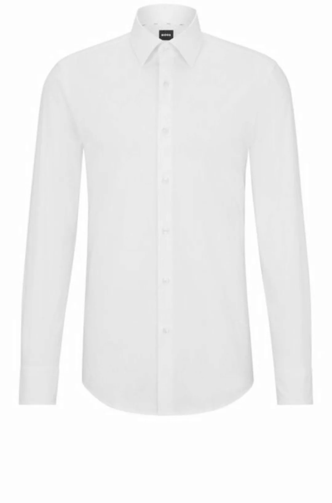 BOSS Businesshemd Slim-Fit Hemd aus bügelleichter elastischer Baumwoll-Pope günstig online kaufen
