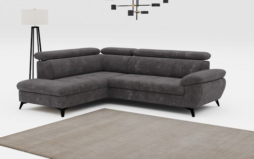 COTTA Ecksofa "Hudson L-Form", mit Kopfteilverstellung, wahlweise mit Bettf günstig online kaufen