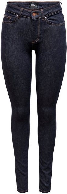 Only Damen Jeans ONLBLUSH MID SK REA023 - Skinny Fit - Blau - Dark Blue Den günstig online kaufen