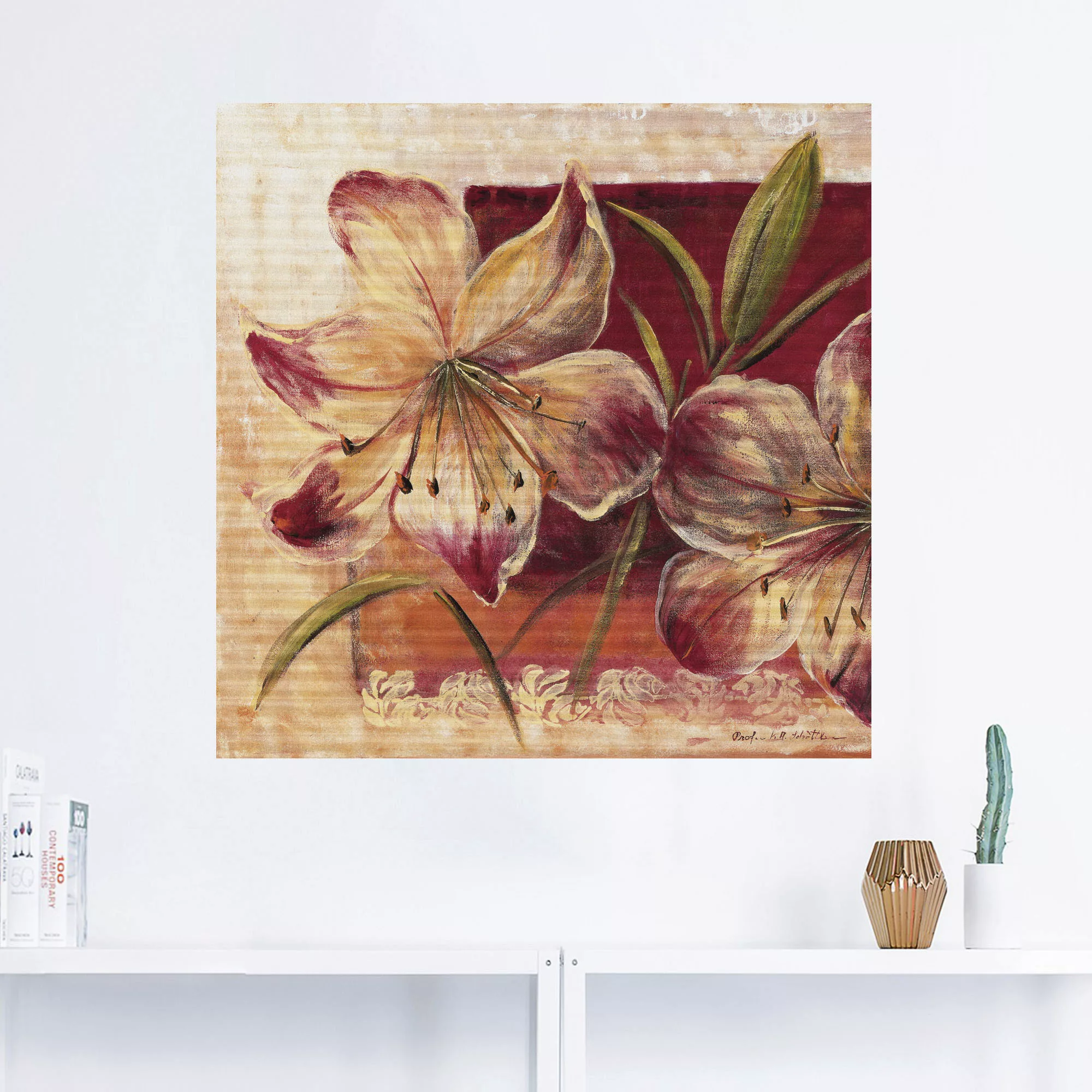 Artland Wandbild "Klassische Blumen III", Blumen, (1 St.), als Leinwandbild günstig online kaufen