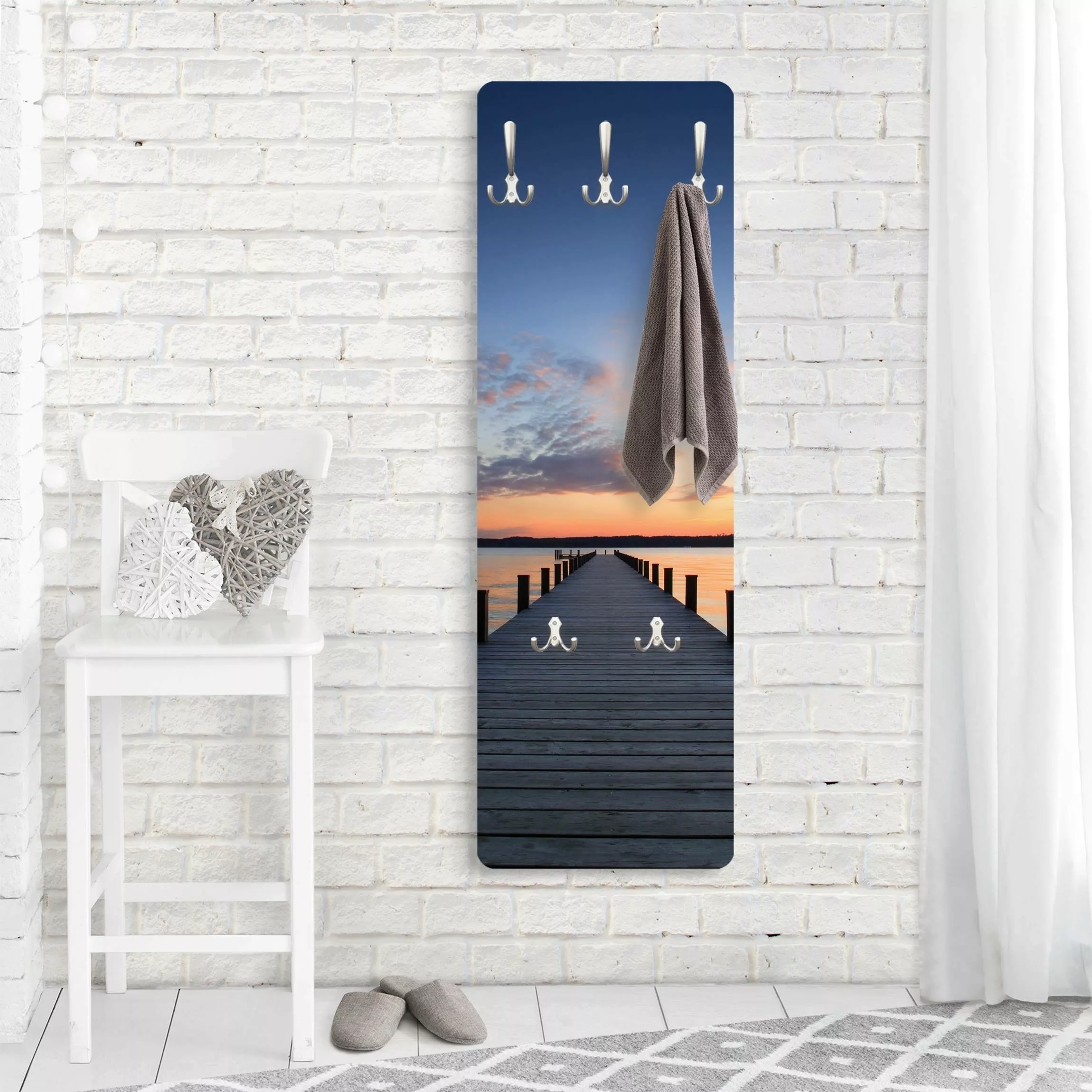 Wandgarderobe Holzpaneel Architektur & Skyline Ort der Ruhe günstig online kaufen