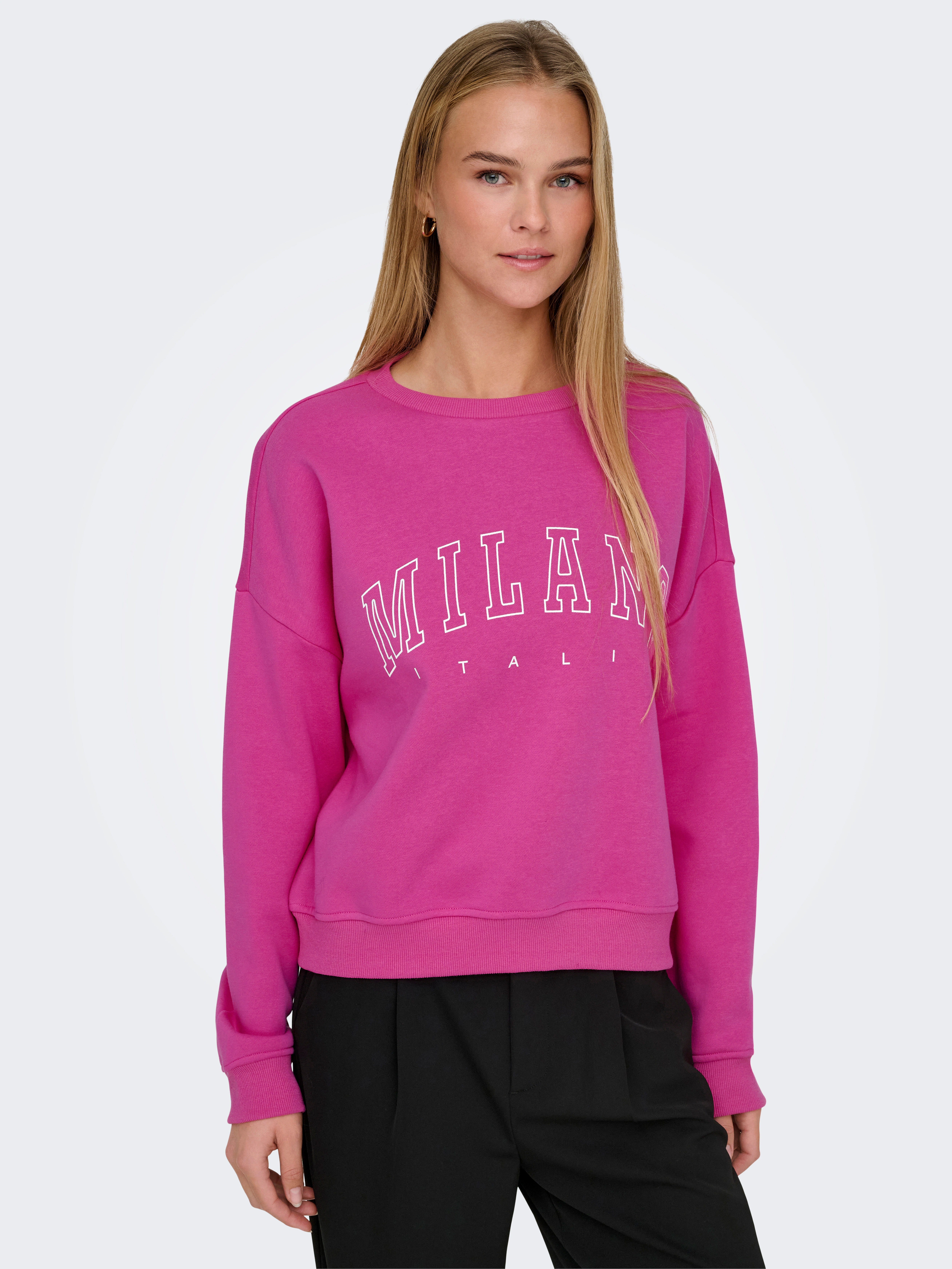 ONLY Sweatshirt "ONLSWEAT L/S CREW OVERSIZE STATE SWT" günstig online kaufen