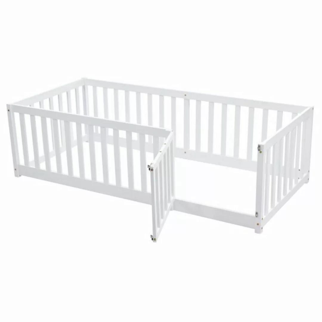 Gotagee Kinderbett Einzelbett Safe Bett Holzbet Schlafzimmerbett mit Zaun u günstig online kaufen