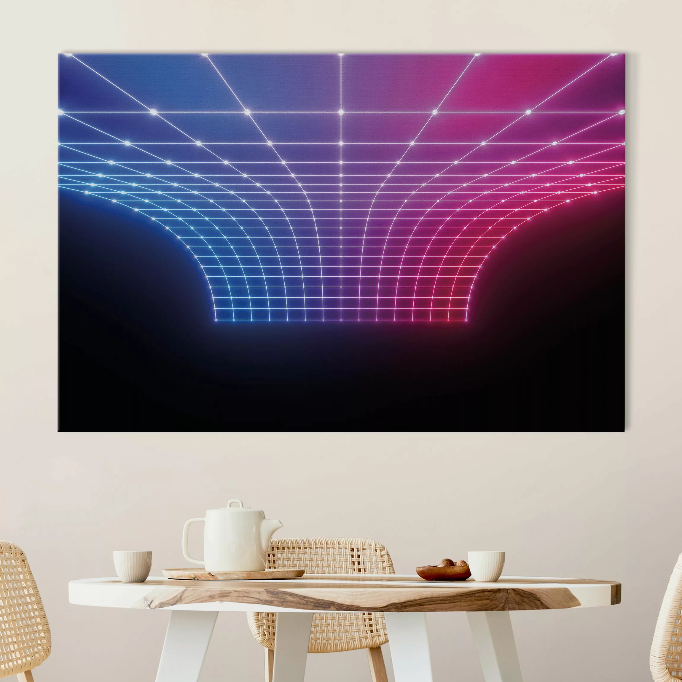 Akustikbild Dreidimensionales Neonlicht günstig online kaufen