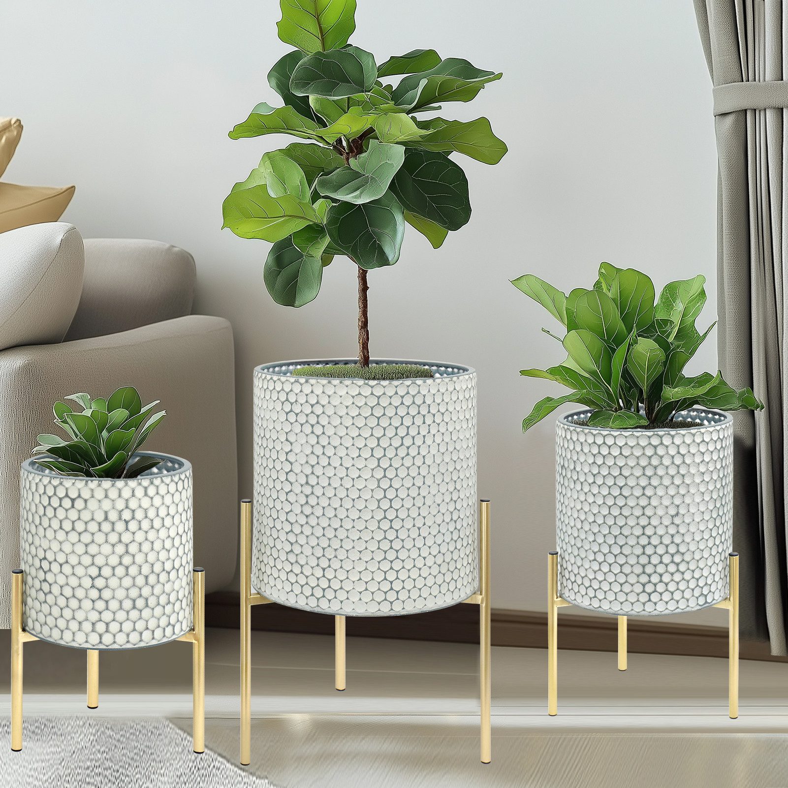 G-LEAF Blumentopf Moderne Pflanzgefäße aus Metall günstig online kaufen