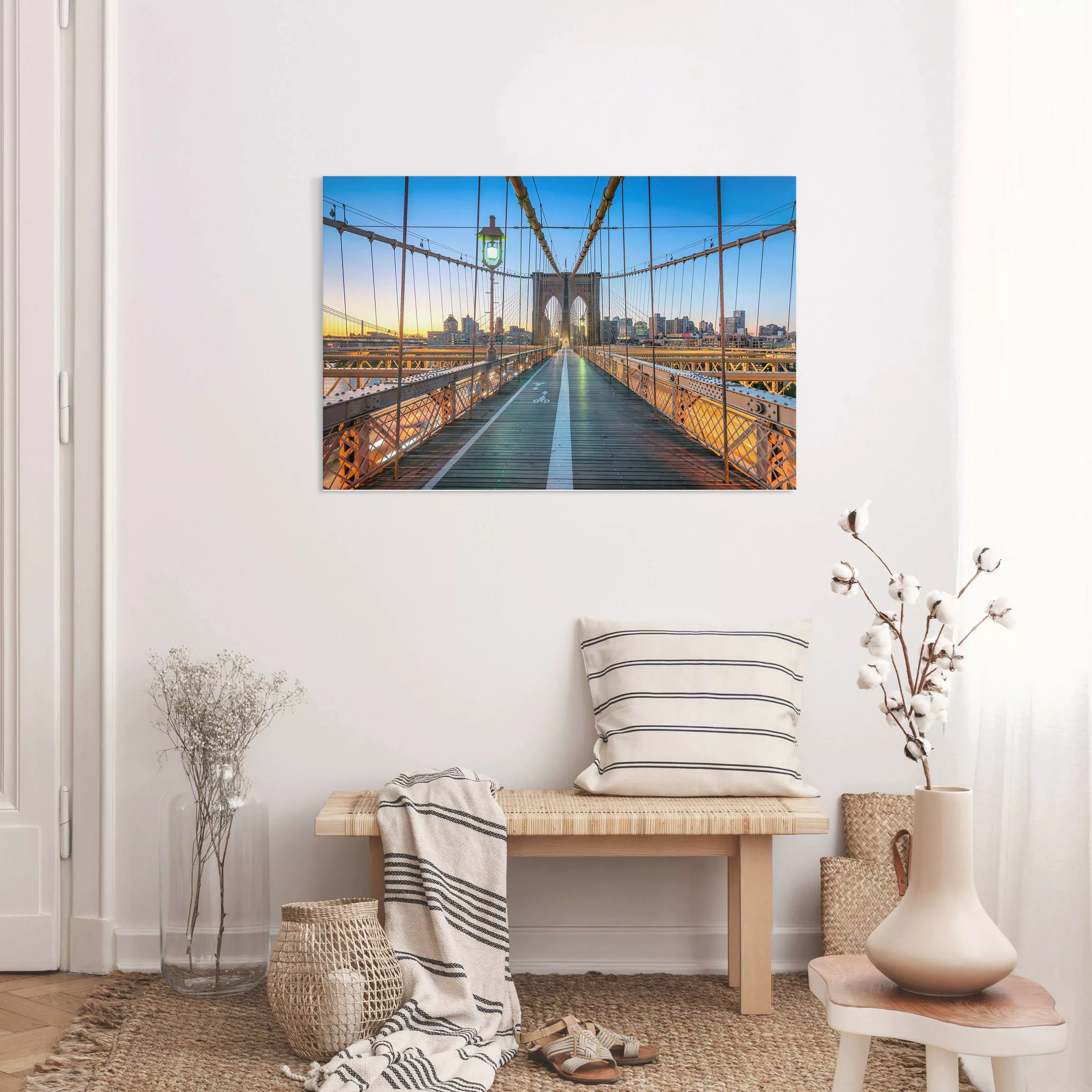 Leinwandbild Morgenblick von der Brooklyn Bridge günstig online kaufen