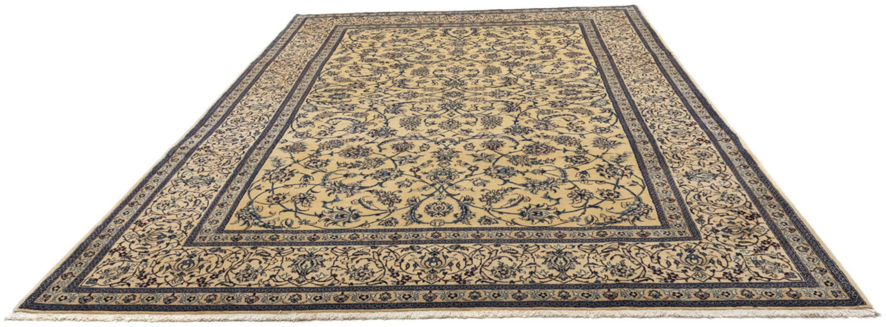 morgenland Wollteppich »Nain 9la Durchgemustert Beige scuro 353 x 248 cm«, günstig online kaufen