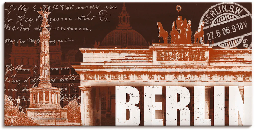 Artland Leinwandbild "Berlin Collage", Berlin, (1 St.), auf Keilrahmen gesp günstig online kaufen