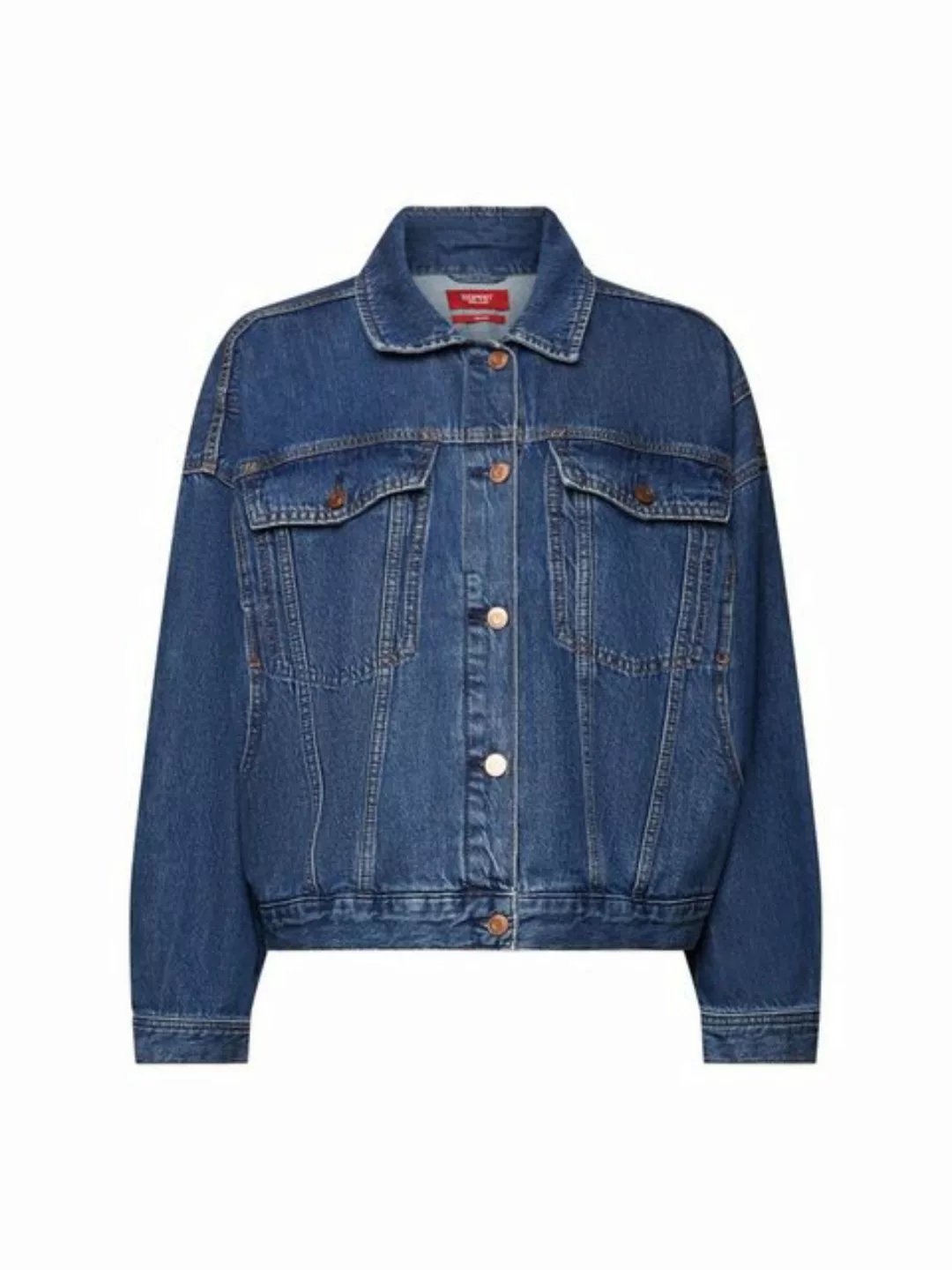 Esprit Jeansjacke Oversize Jeansjacke, 100 % Baumwolle günstig online kaufen