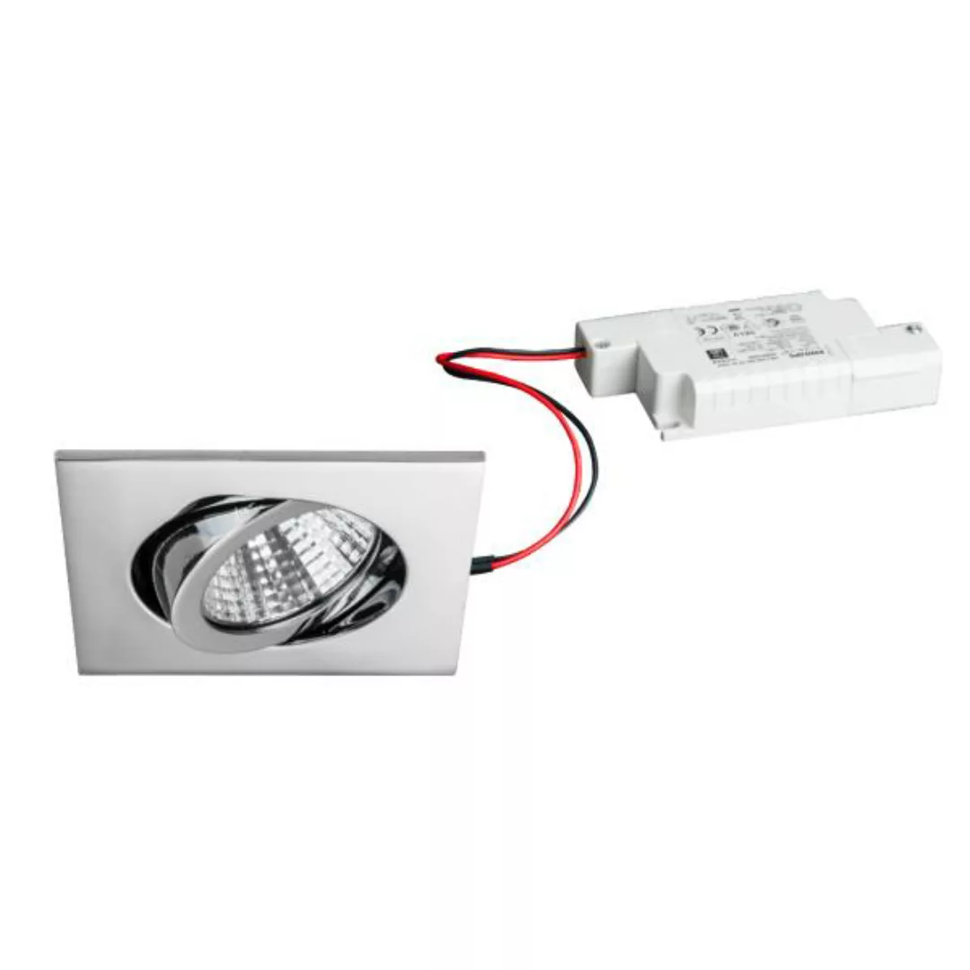 Brumberg LED-Einbaustrahler 7W 230V quadratisch chrom - 39262023 günstig online kaufen