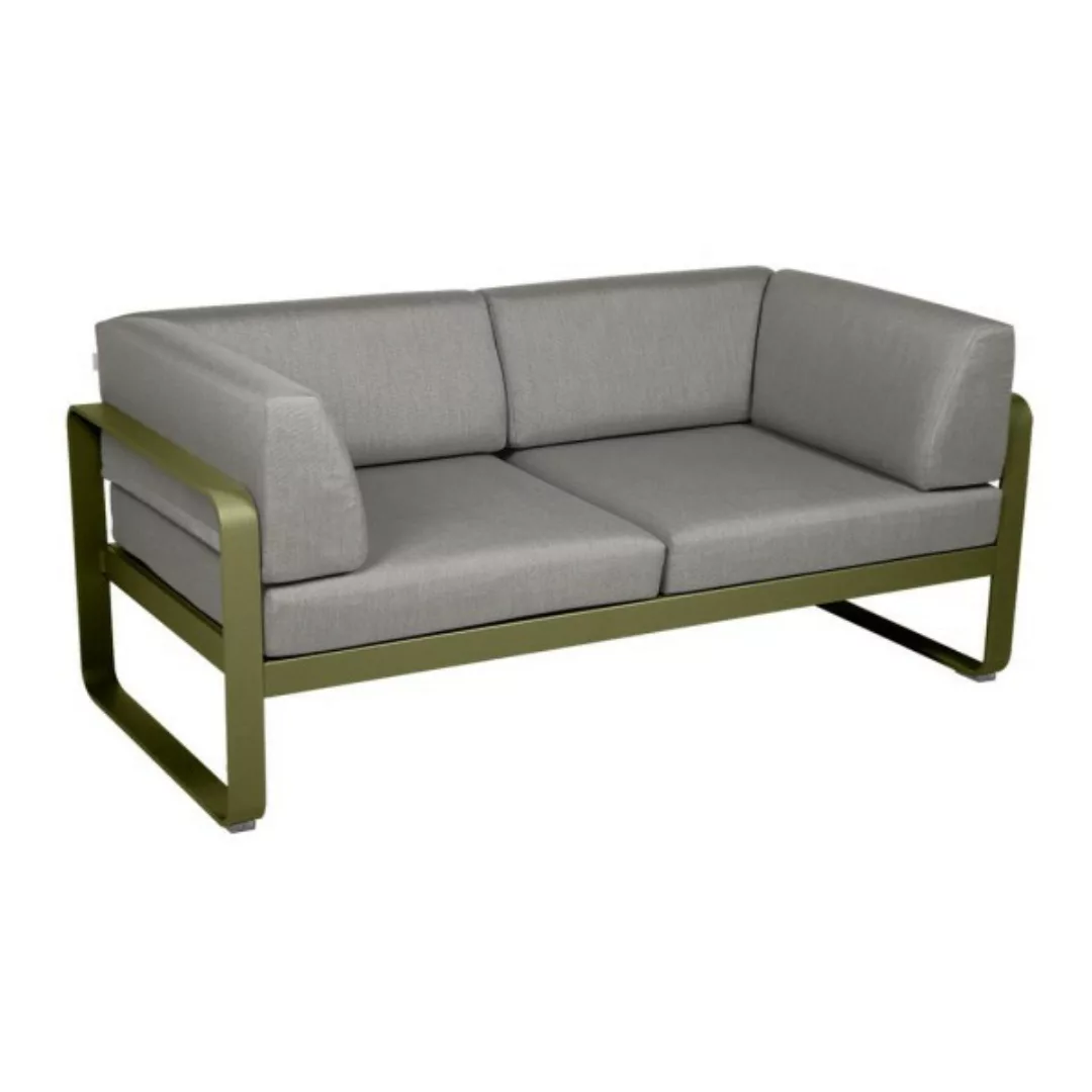 Bellevie 2-Sitzer Club Sofa D3 Pesto B8 Taupegrau günstig online kaufen