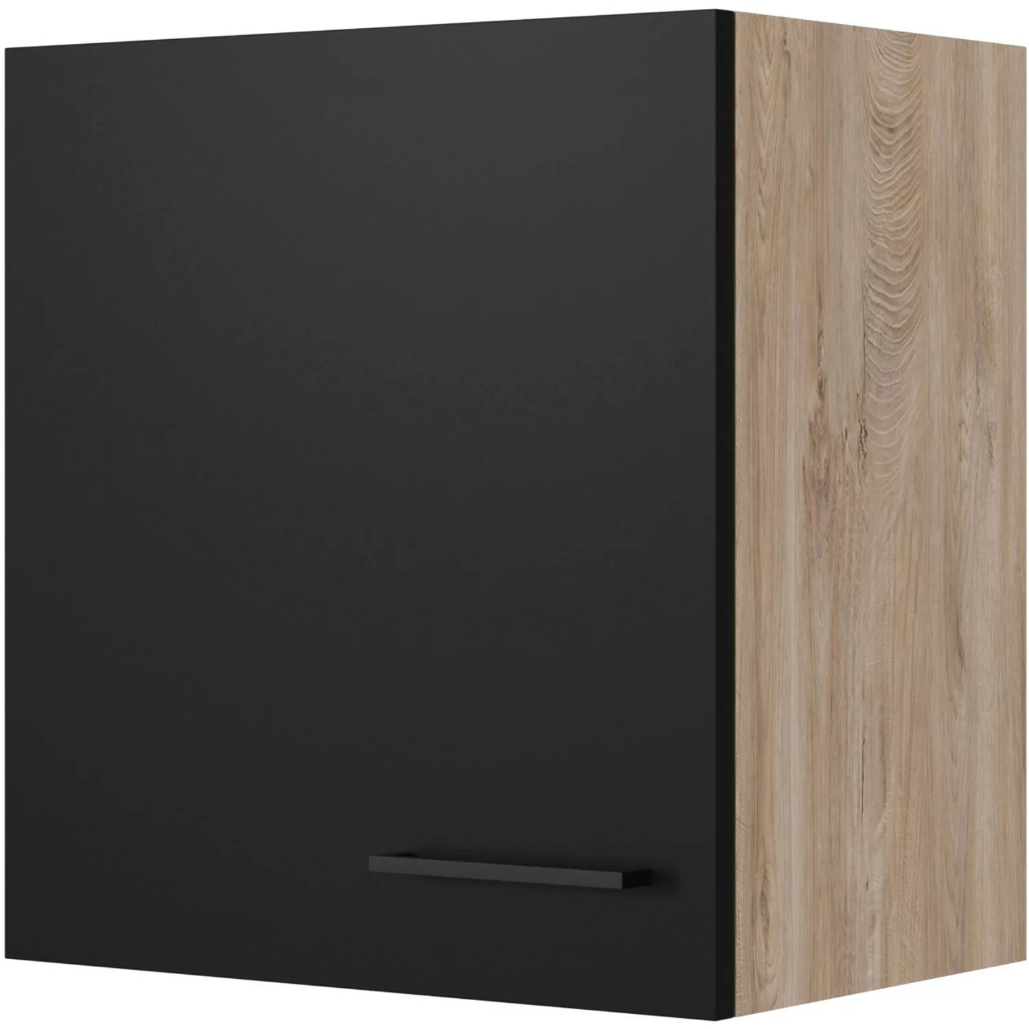 Flex-Well Exclusiv Oberschrank Capri 50 cm x 55 cm Schwarz Matt-Endgrain Oa günstig online kaufen