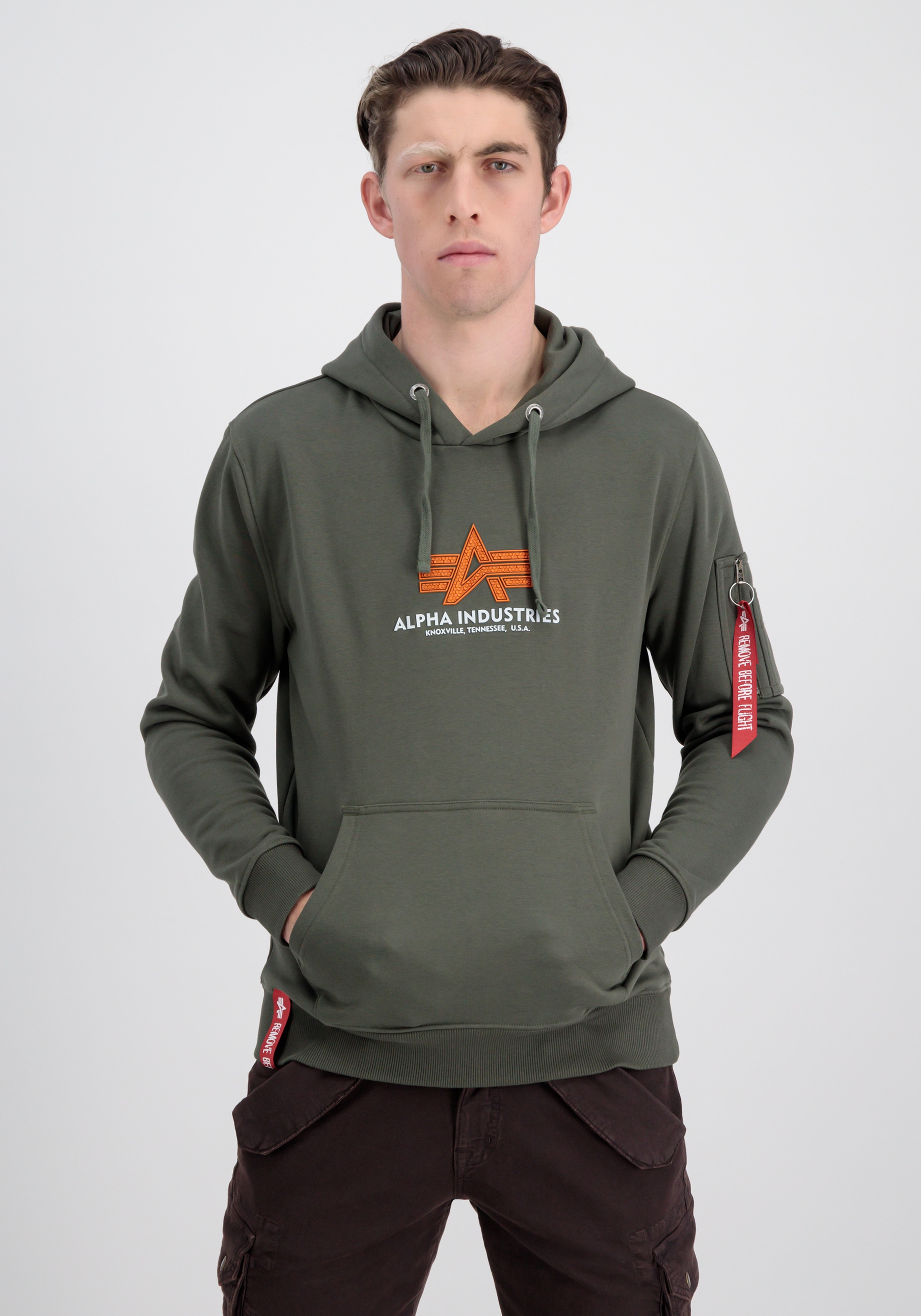 Alpha Industries Hoodie "Basic Hoodie BL Rubber Kapuzensweatshirt" günstig online kaufen