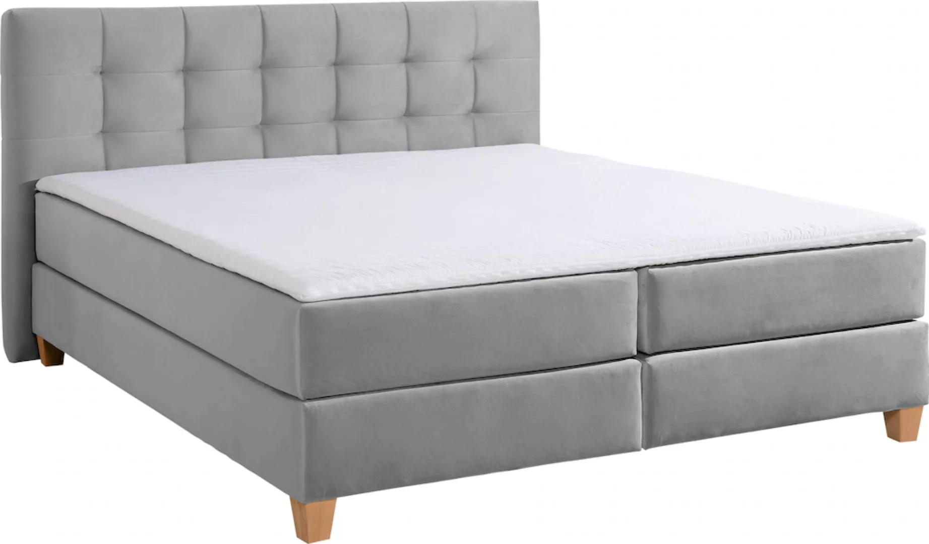 Home affaire Boxspringbett "Moulay", inkl. Topper, in Überlänge 220 cm, 3 H günstig online kaufen