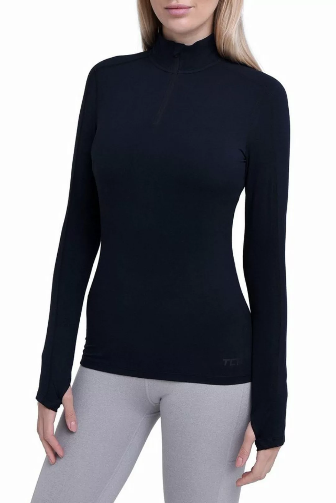 TCA Langarmshirt TCA Damen Fusion Quickdry Laufshirt mit Reißverschlusstasc günstig online kaufen