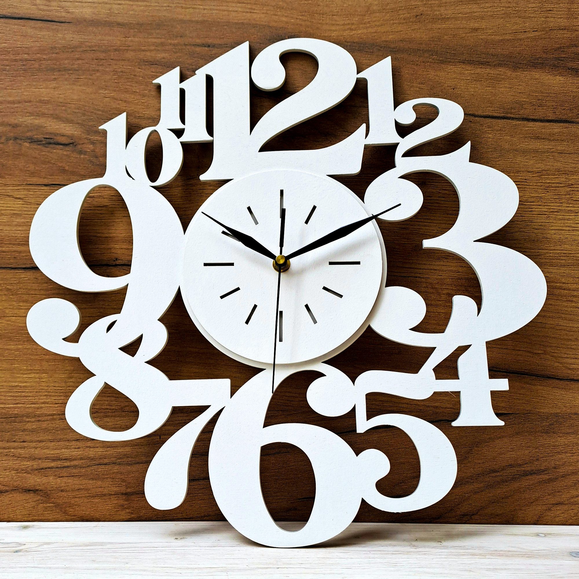 ORNAMENTI Wanduhr Handmade, grosse,modern, geometrisch, holz, günstig online kaufen