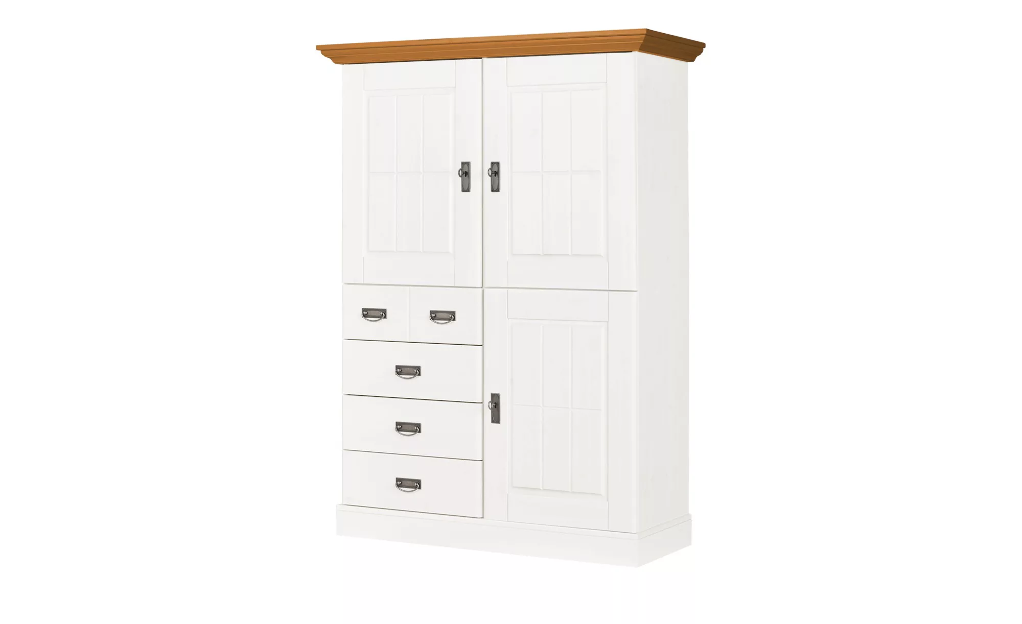 maison bleue Highboard  Florian ¦ weiß ¦ Maße (cm): B: 118,5 H: 163,5 T: 48 günstig online kaufen