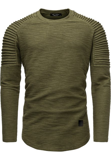 Amaci&Sons Sweatshirt Gresham Sweatshirt Herren Basic Kontrast Sweatjacke P günstig online kaufen