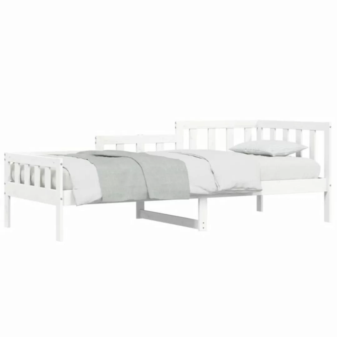 furnicato Bett Tagesbett ohne Matratze Weiß 90x200 cm Massivholz Kiefer (1- günstig online kaufen