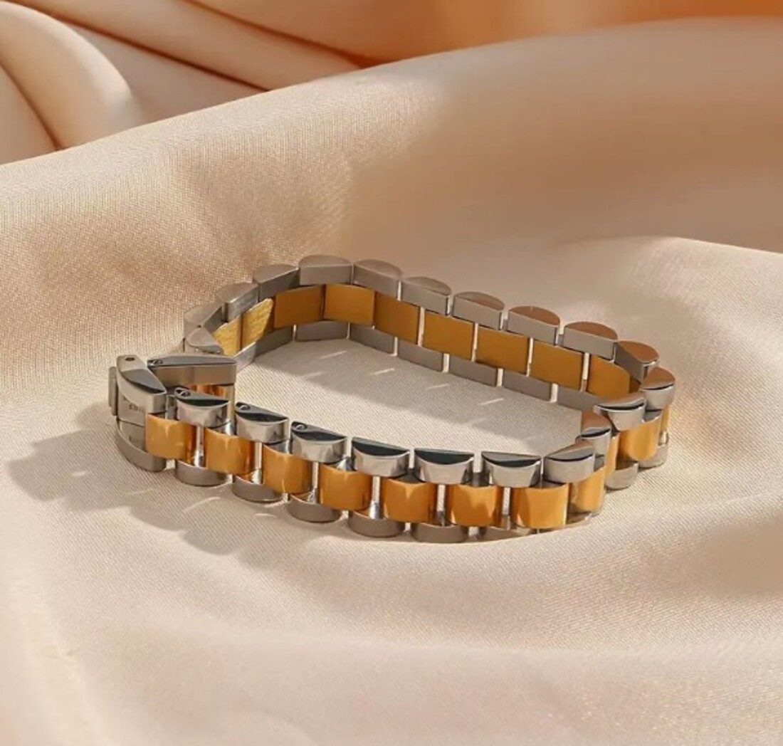 Lale Collection® Armband Edelstahl-Armband Gold Silber günstig online kaufen