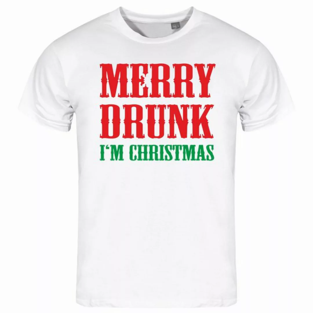 deinshirt Print-Shirt Herren T-Shirt Merry drunk im Christmas Funshirt mit günstig online kaufen