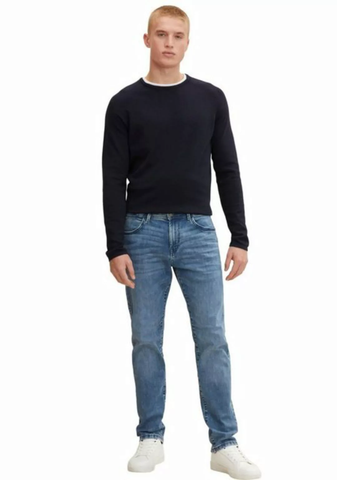 Tom Tailor Herren Jeans Josh FREEF!T - Slim Fit - Blau - Used Light Stone B günstig online kaufen