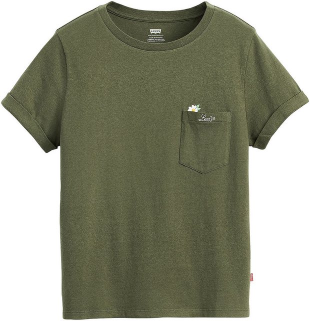 Levi's® T-Shirt MARGOT POCKET TEE mit Brusttasche mit Blumen- und Logostick günstig online kaufen