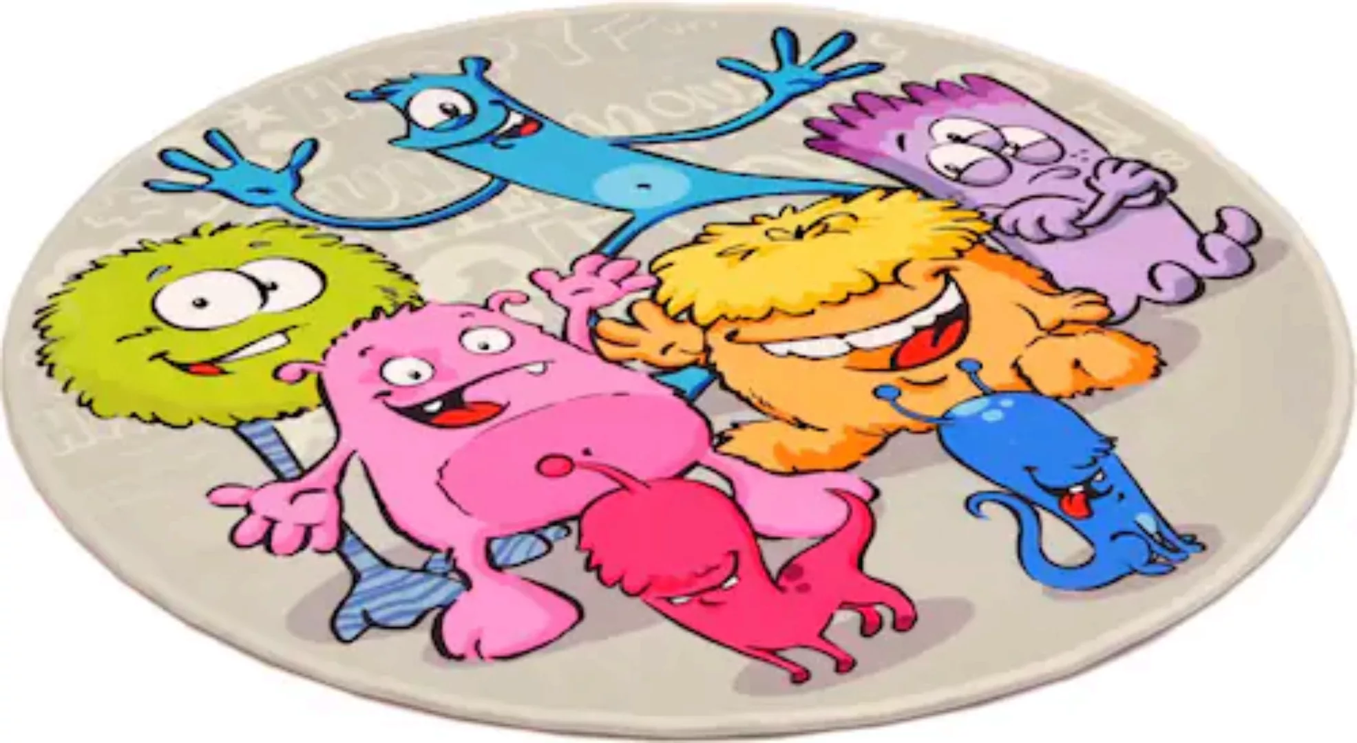 Böing Carpet Kinderteppich »Lovely Kids 417«, rund, Motiv Aliens, Kinderzim günstig online kaufen