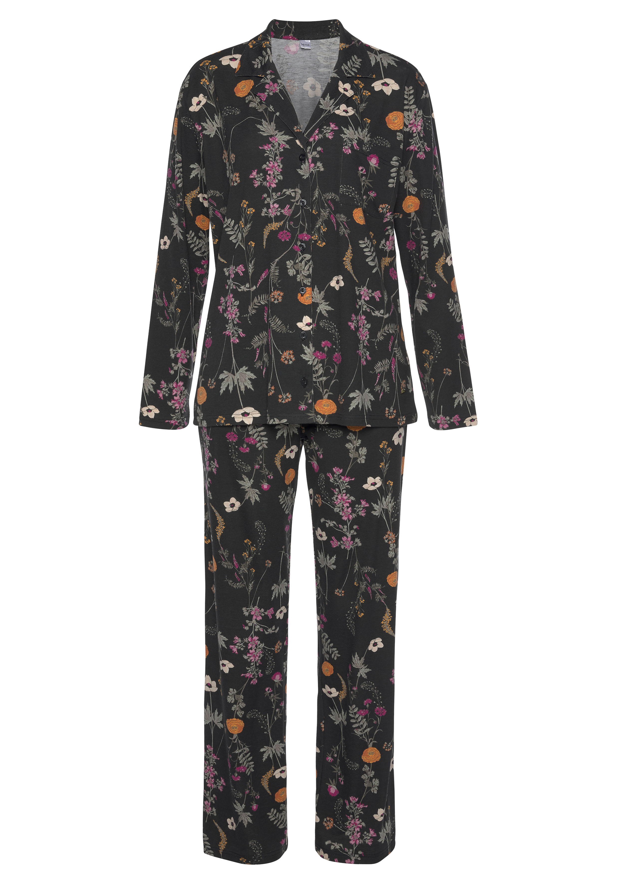 LASCANA Pyjama, (2 tlg., 1 Stück), mit Wildblumen Muster günstig online kaufen