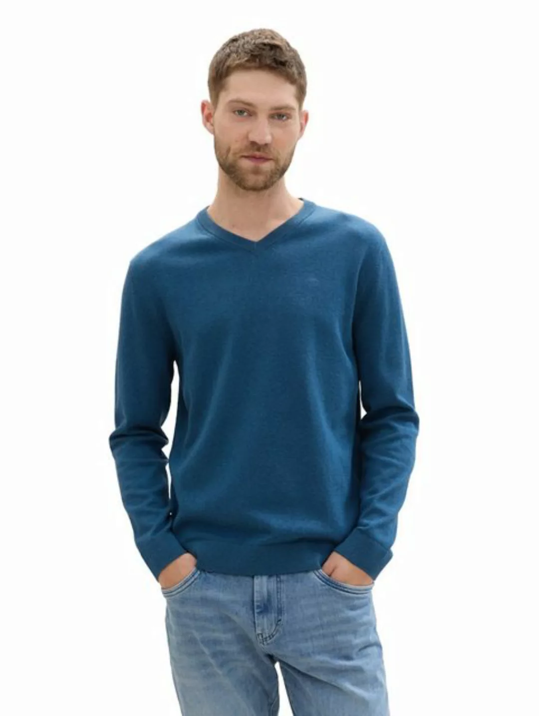 TOM TAILOR Sweatshirt Basic V-Neck Knit (1-tlg) günstig online kaufen