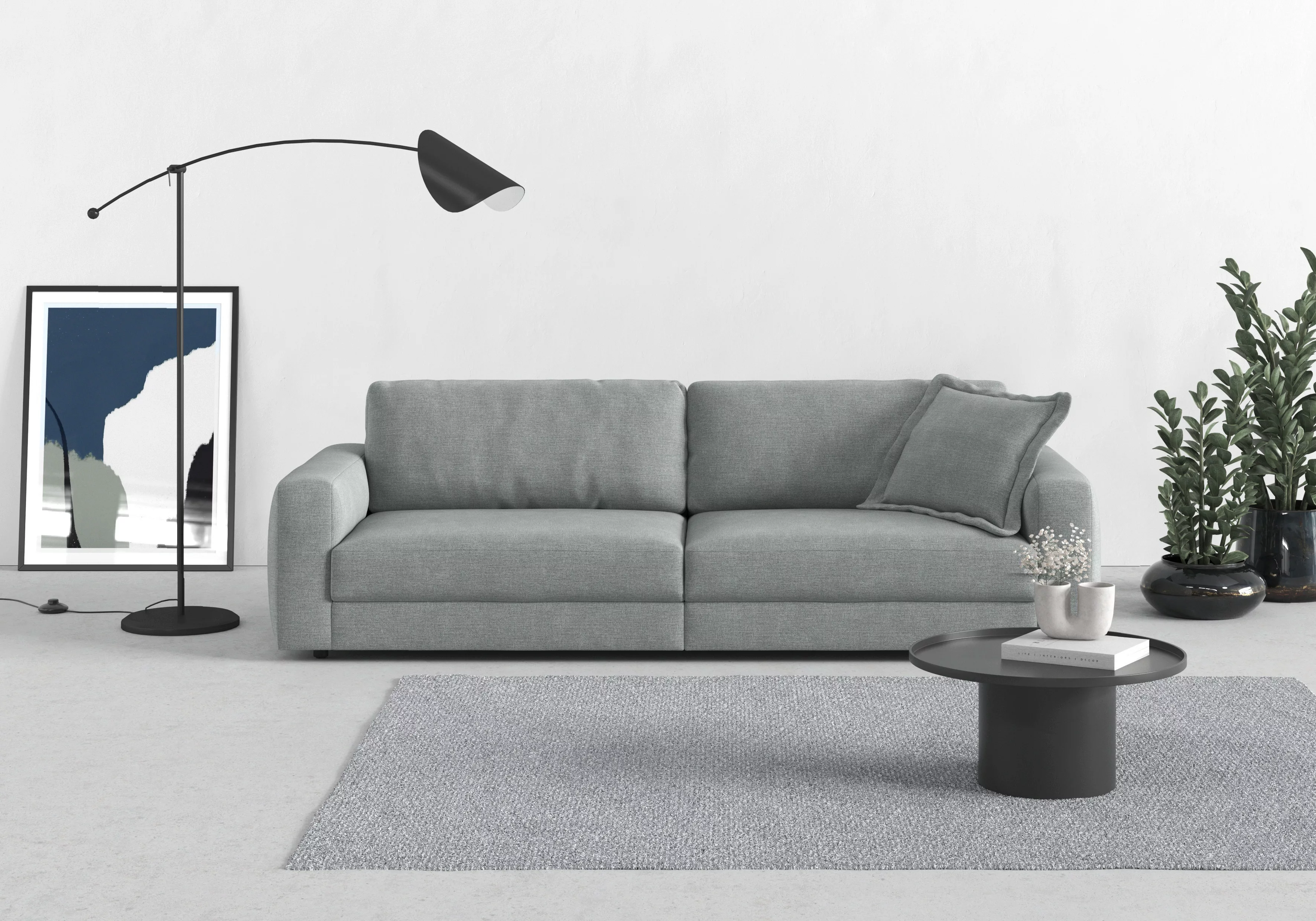TRENDMANUFAKTUR Big-Sofa "Bourbon, Designsofa,", mit extra hohem Sitzkomfor günstig online kaufen