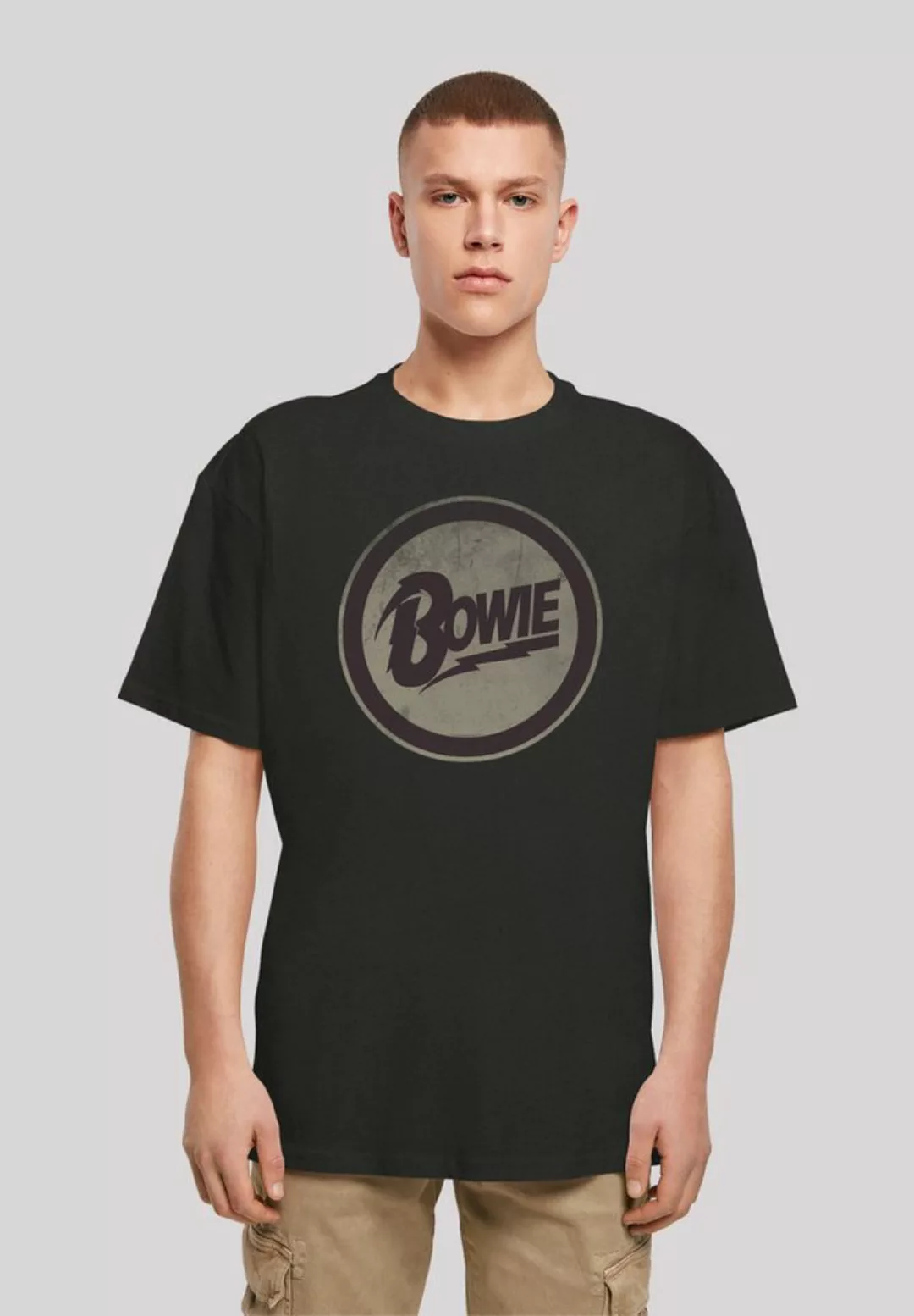 F4NT4STIC T-Shirt David Bowie Rock Music Band Circle Logo Print günstig online kaufen