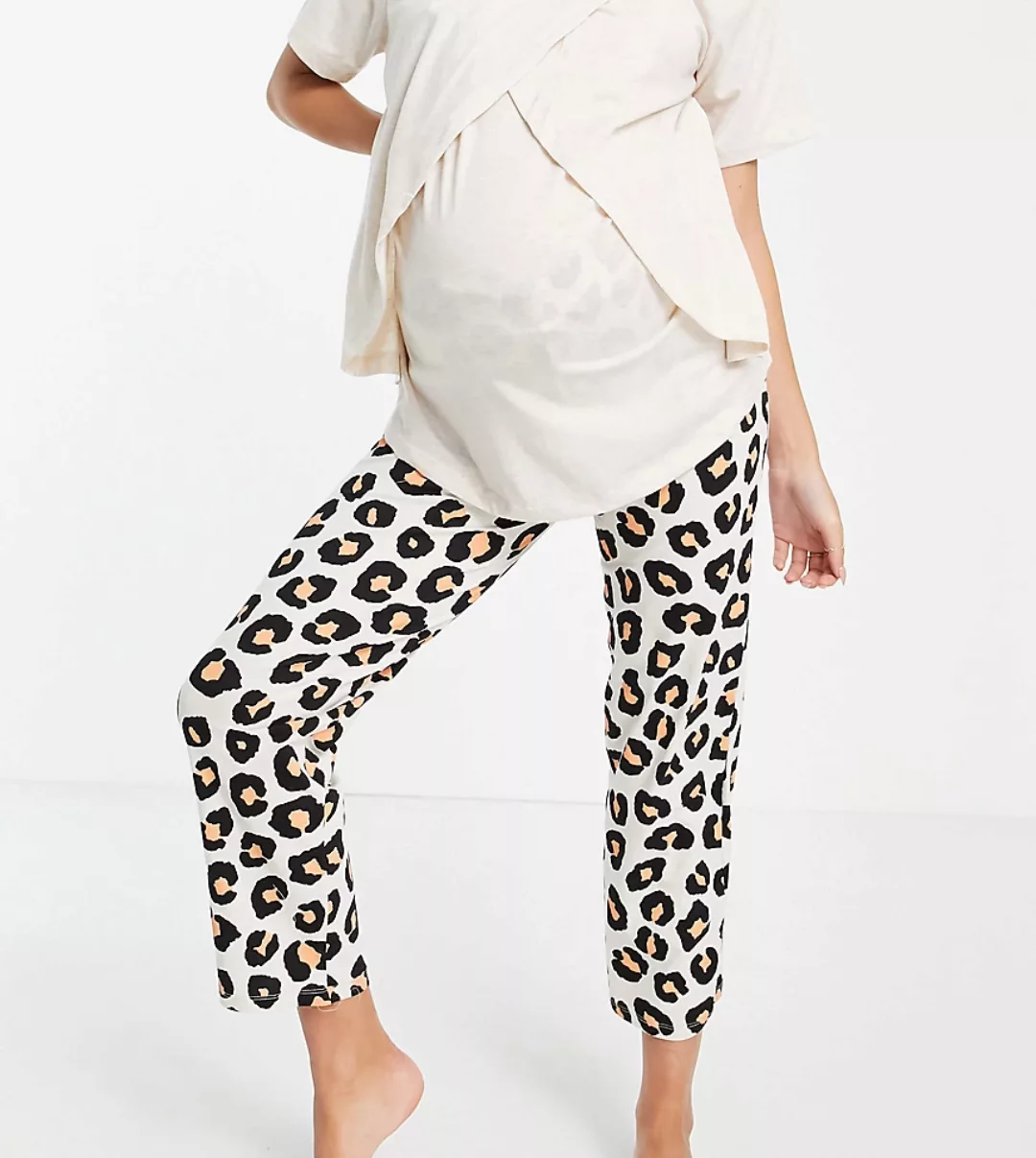 Lindex – Exclusive MOM Mia – Pyjamahose aus Bio-Baumwolle mit Überbauchbund günstig online kaufen