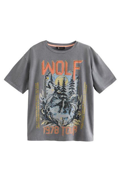 Next T-Shirt Wolf Tour T-Shirt aus 100 % Baumwolle mit Perlen (1-tlg) günstig online kaufen