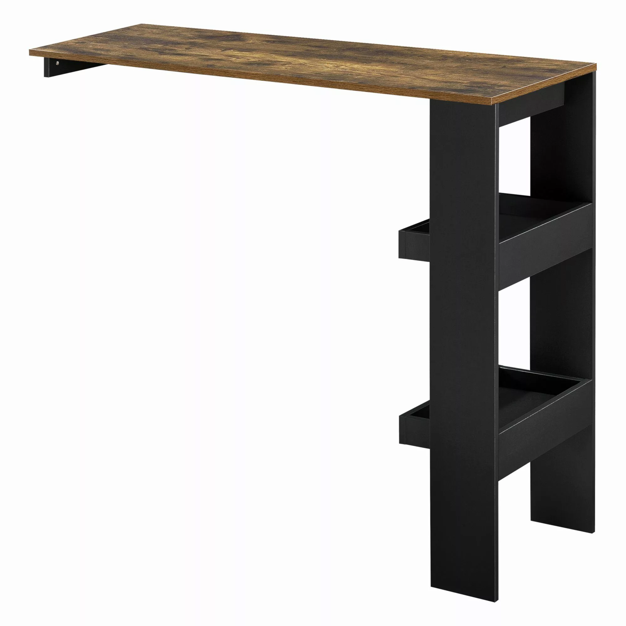 en.casa Bartisch, Bromölla Stehtisch 120x45x106cm Schwarz/Eiche günstig online kaufen