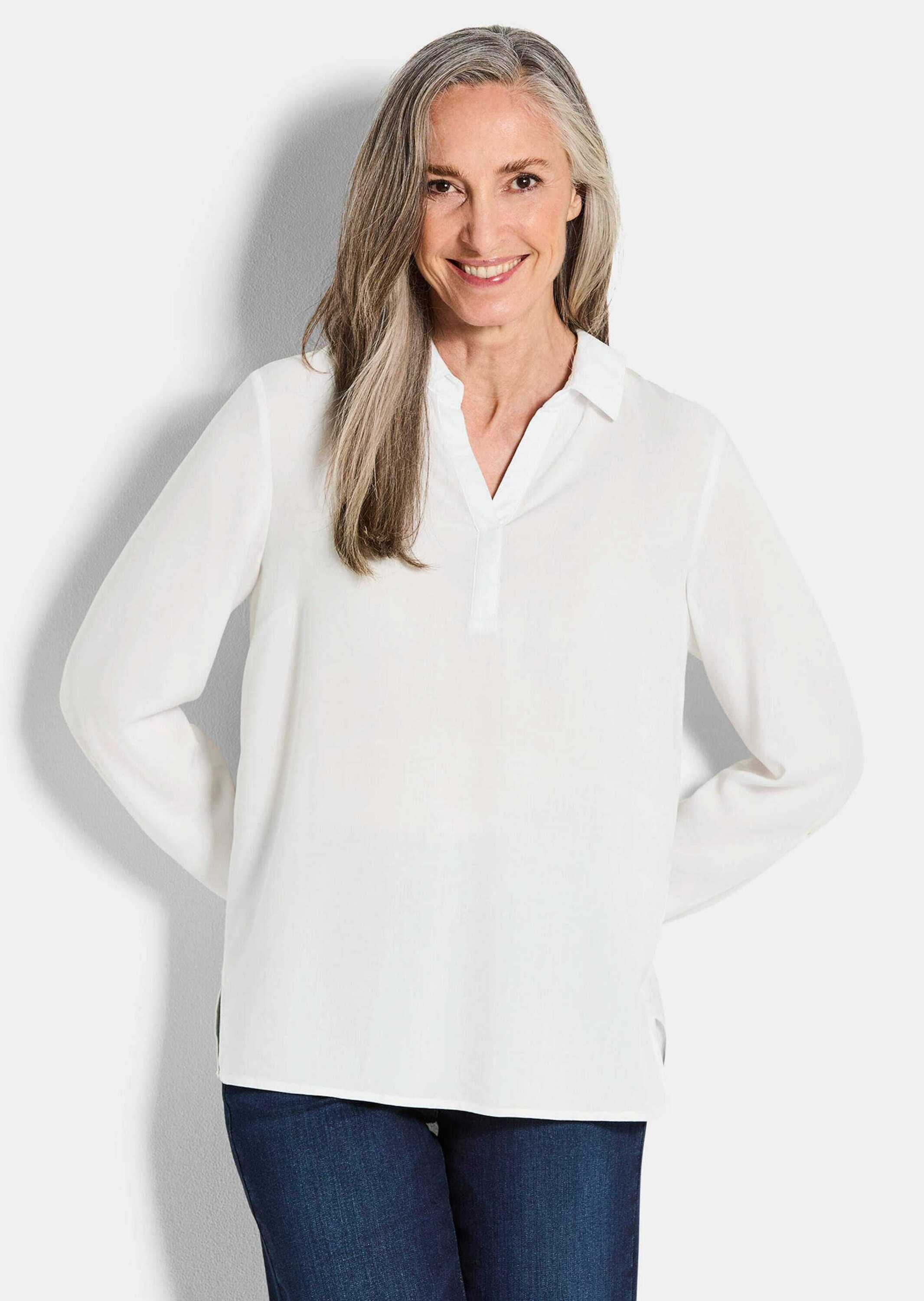 GOLDNER Klassische Bluse Schlupfbluse aus reiner günstig online kaufen