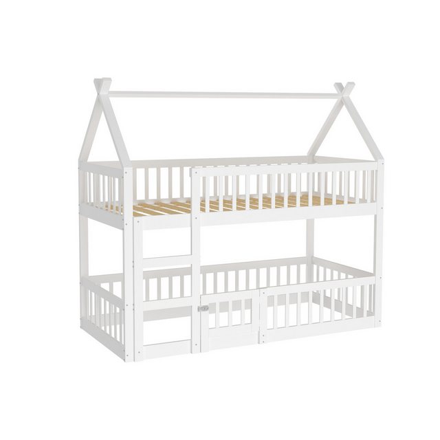 REDOM Etagenbett Jugendbett, Kinderbett mit Treppe, Loft Design (Etagenbett günstig online kaufen