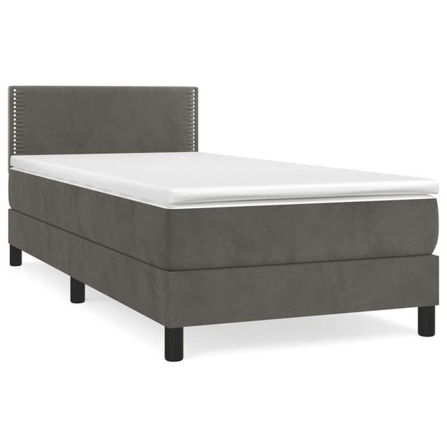 vidaXL Boxspringbett Bett Boxspringbett mit Matratze Samt (90 x 190 cm, Dun günstig online kaufen