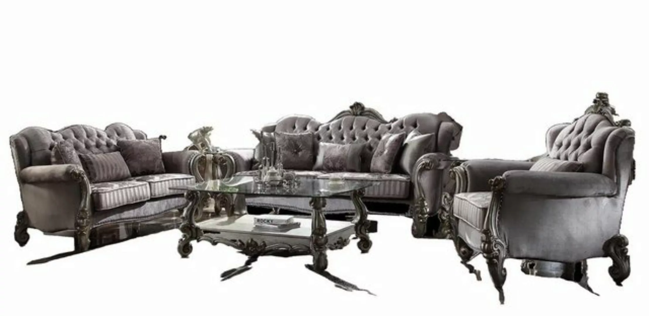 JVmoebel Sofa Klassische Chesterfield Sofagarnitur Couch Gruppe 3+2+1 Sitze günstig online kaufen