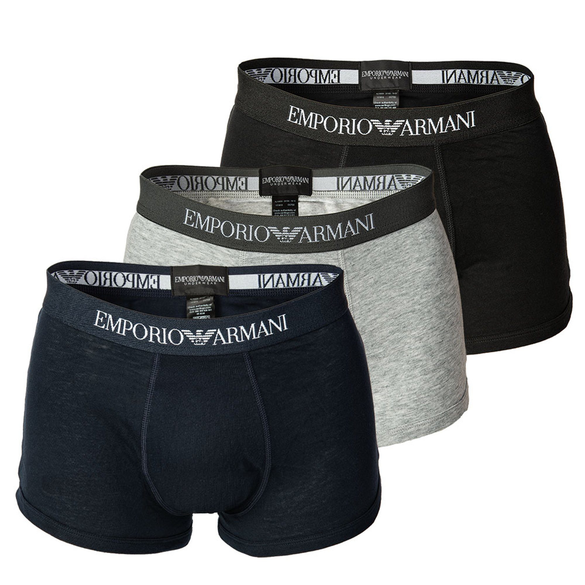 Emporio Armani Trunk Pure Cotton (3-St) günstig online kaufen