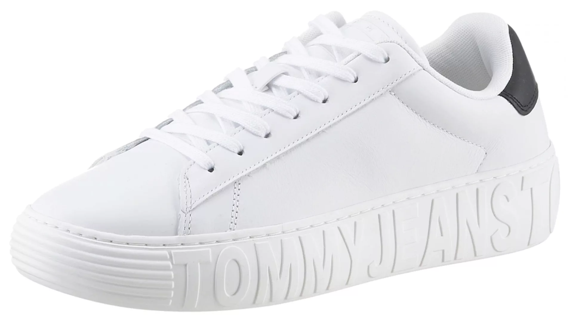 Tommy Jeans Plateausneaker "TOMMY JEANS LEATHER OUTSOLE" günstig online kaufen