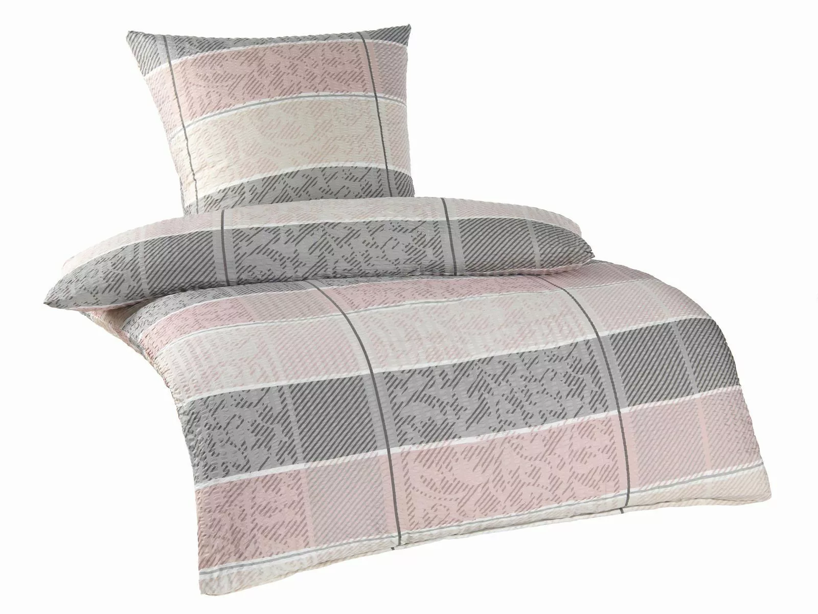 soma Bettwäsche Seersucker 135x200 80x80 rosa günstig online kaufen