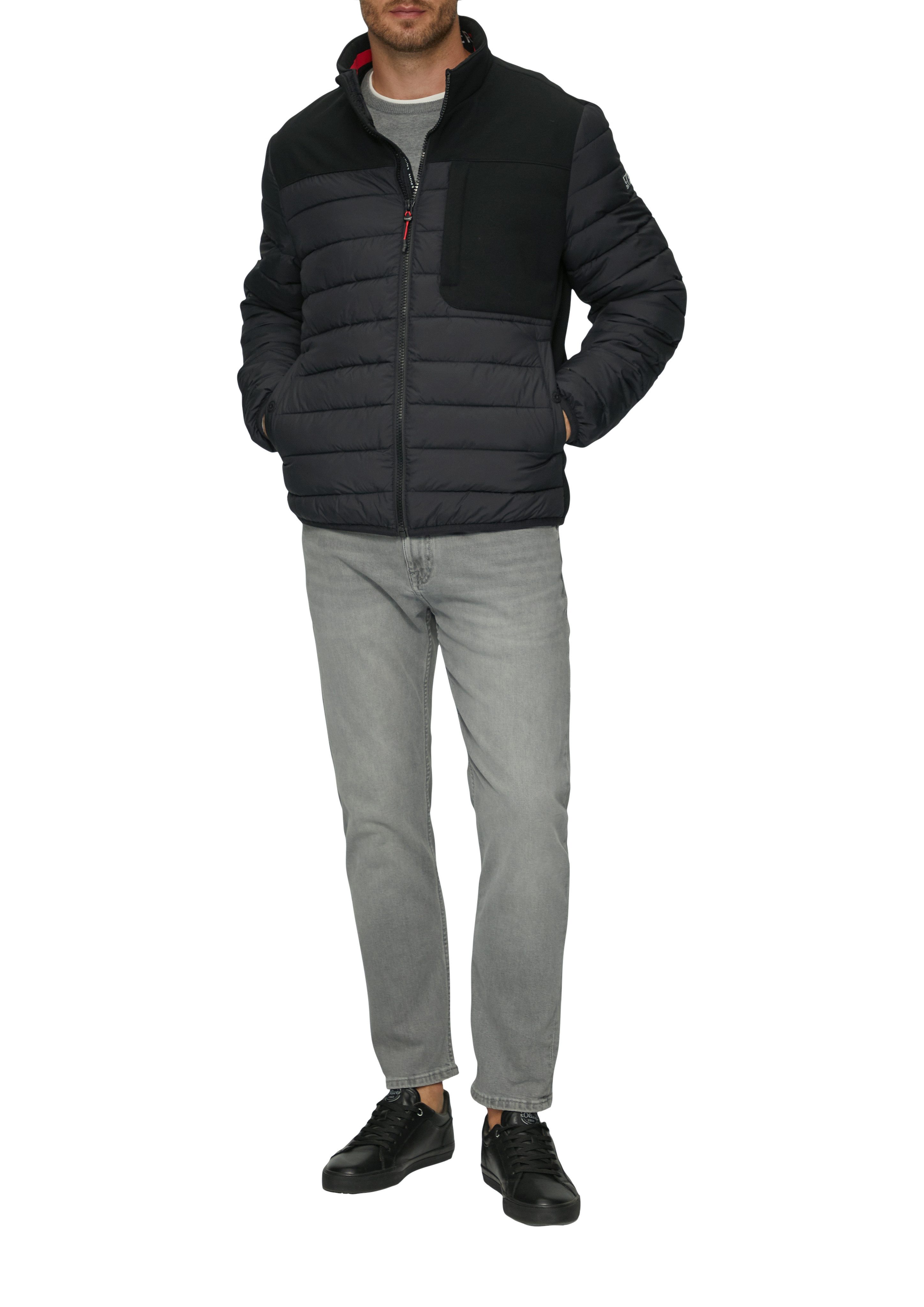 s.Oliver Steppjacke mit Stehkragen und Reißverschluss günstig online kaufen