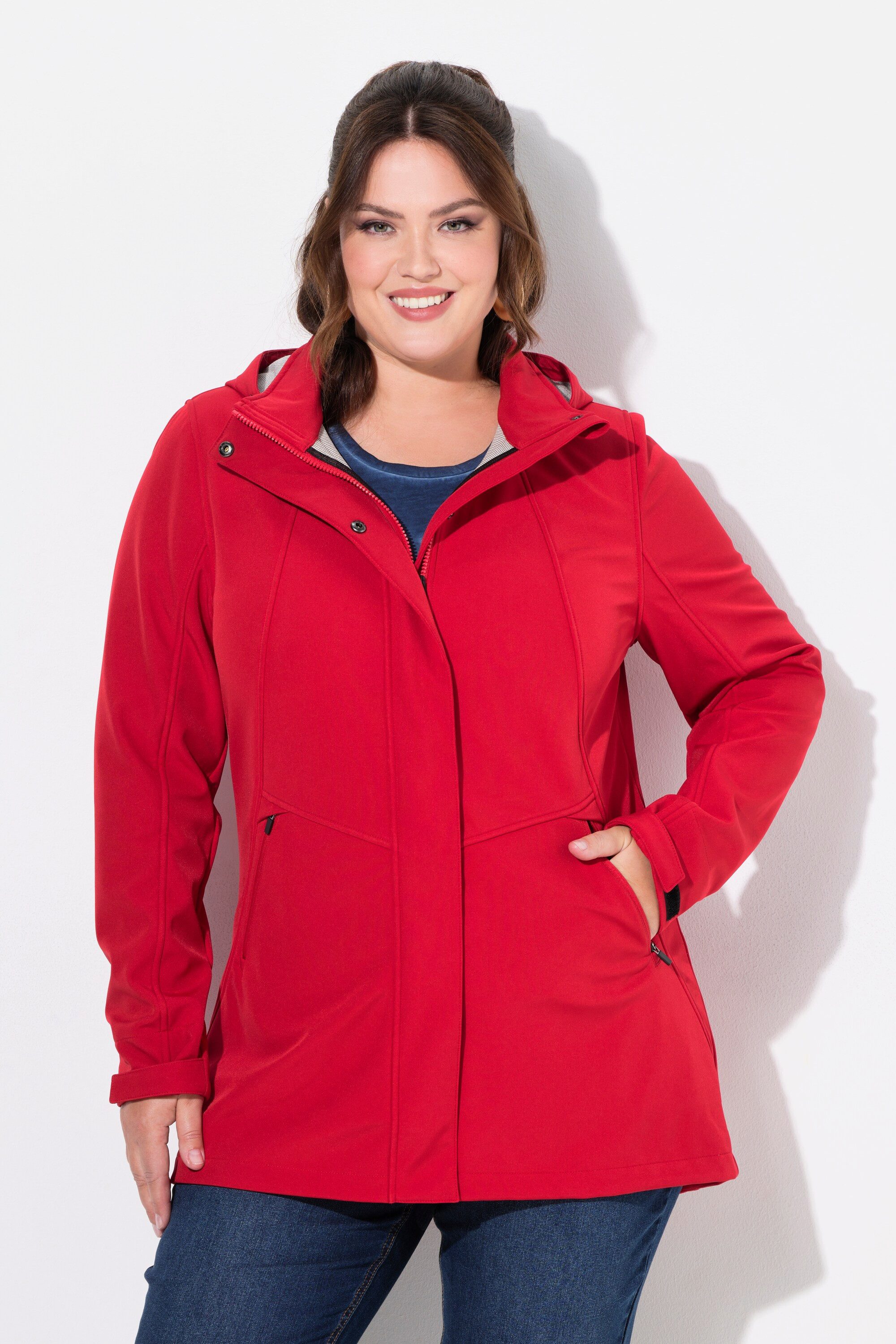 Ulla Popken Softshelljacke HYPRAR Softshell-Longjacke wasserdicht günstig online kaufen