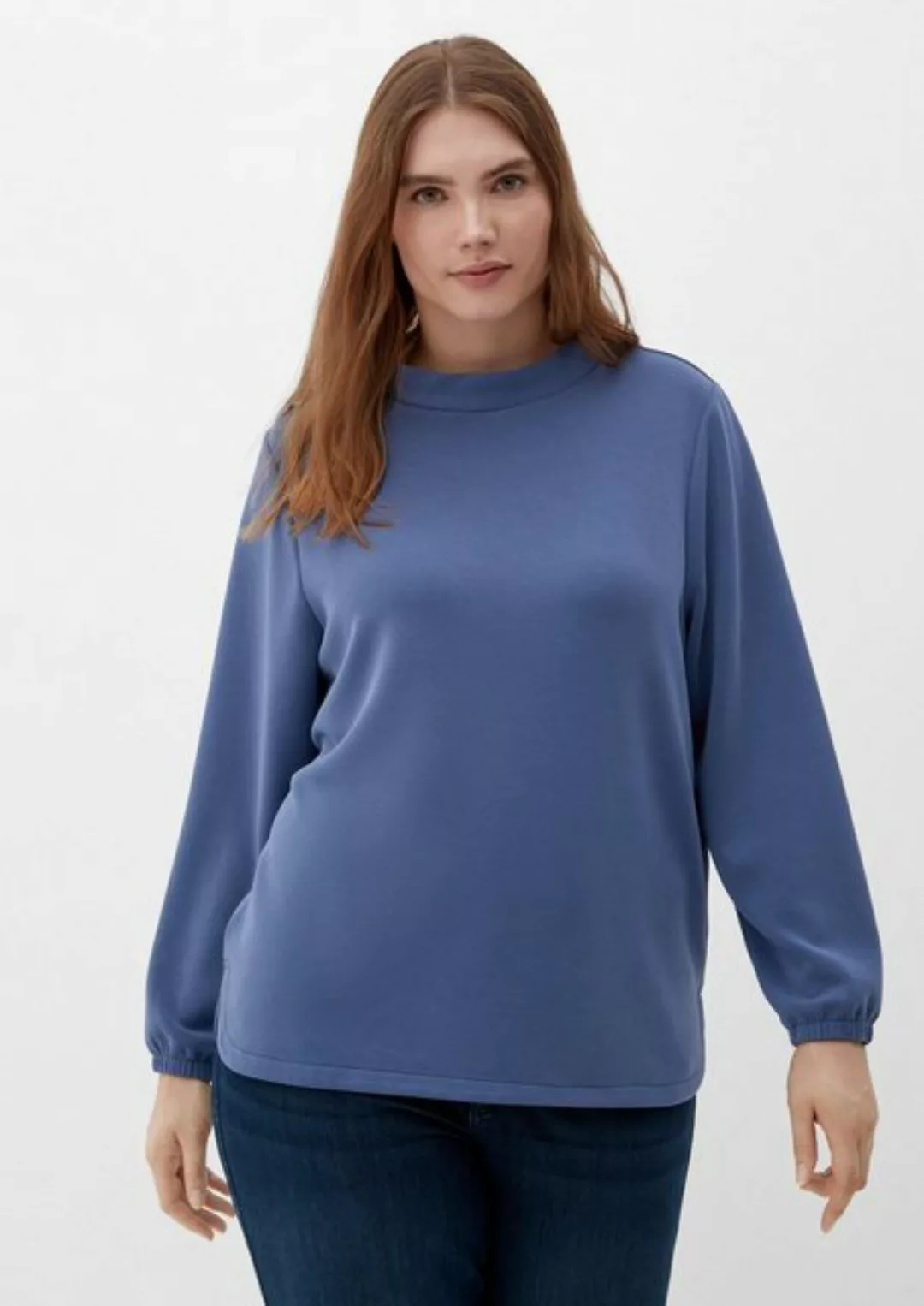 TRIANGLE Sweatshirt Sweatshirt mit Stehkragen Stickerei günstig online kaufen