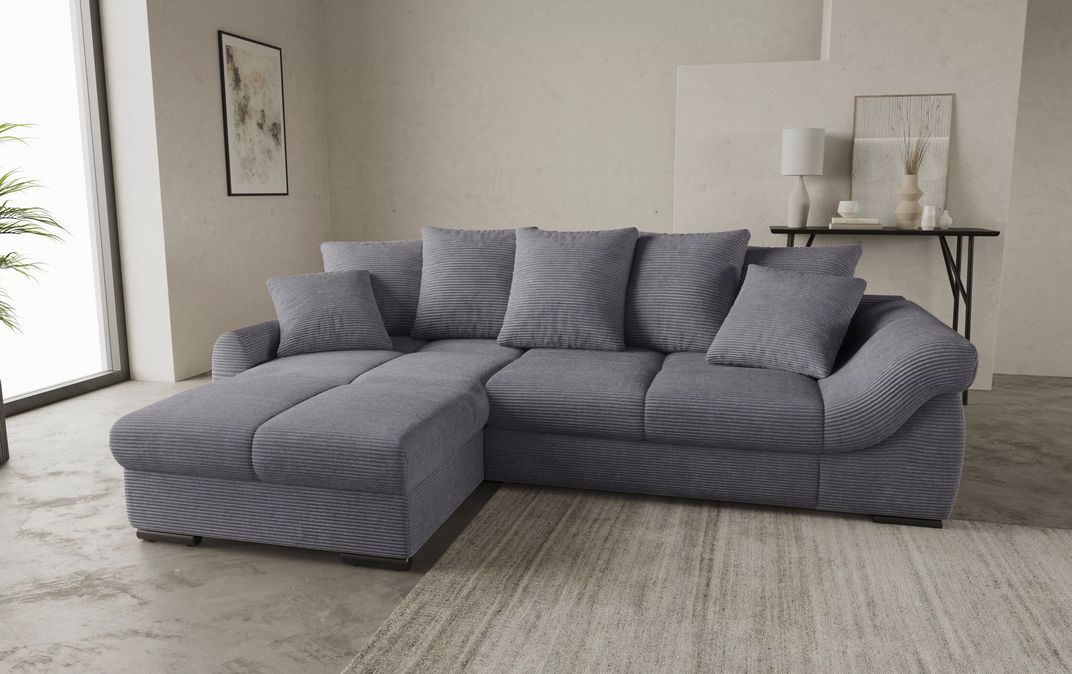 INOSIGN Ecksofa "Livorno DuraFlex", inkl. Hochschläfer-Bettauszug, XL-Bettk günstig online kaufen