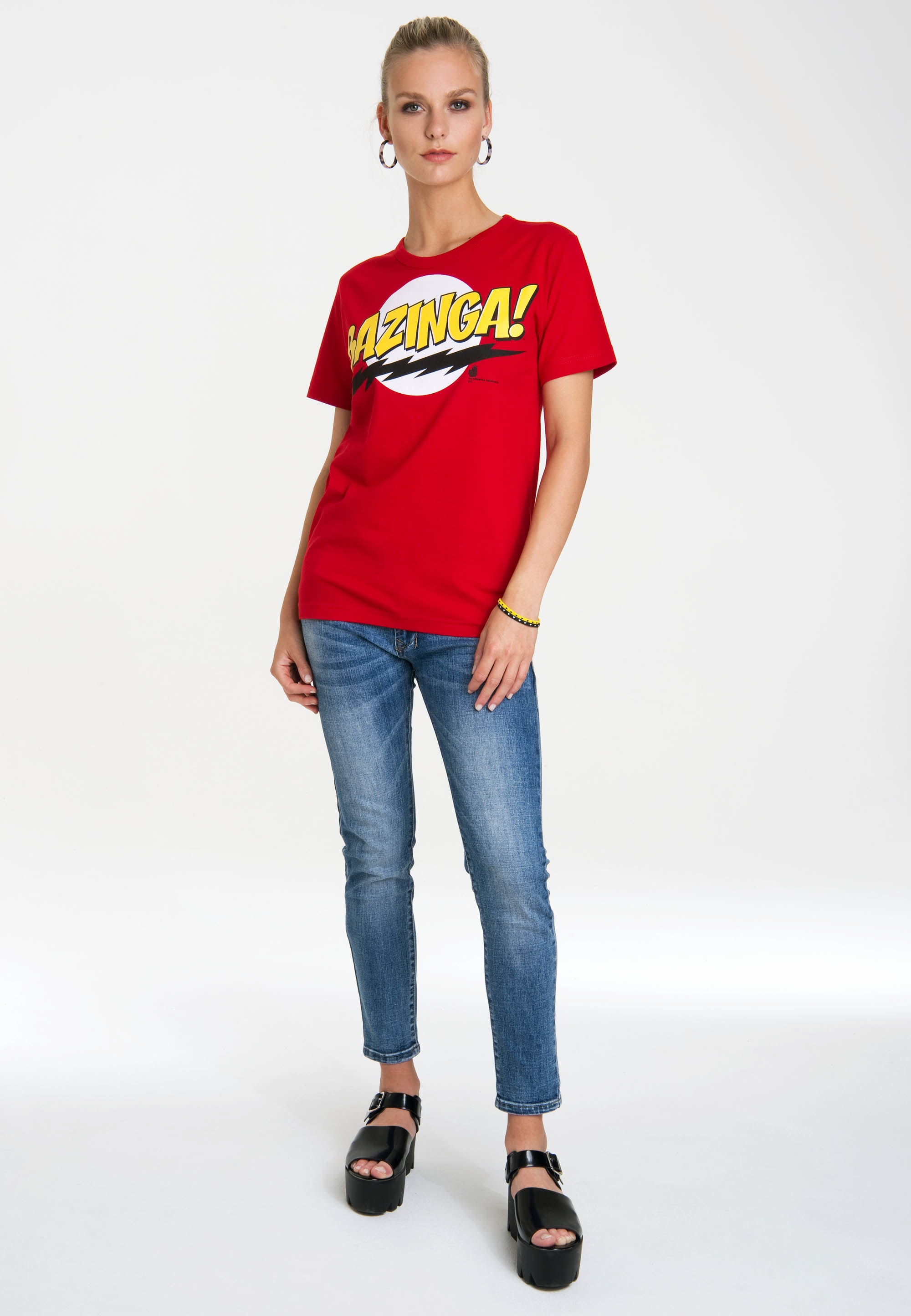 LOGOSHIRT T-Shirt "Bazinga", mit lizenziertem Frontprint günstig online kaufen