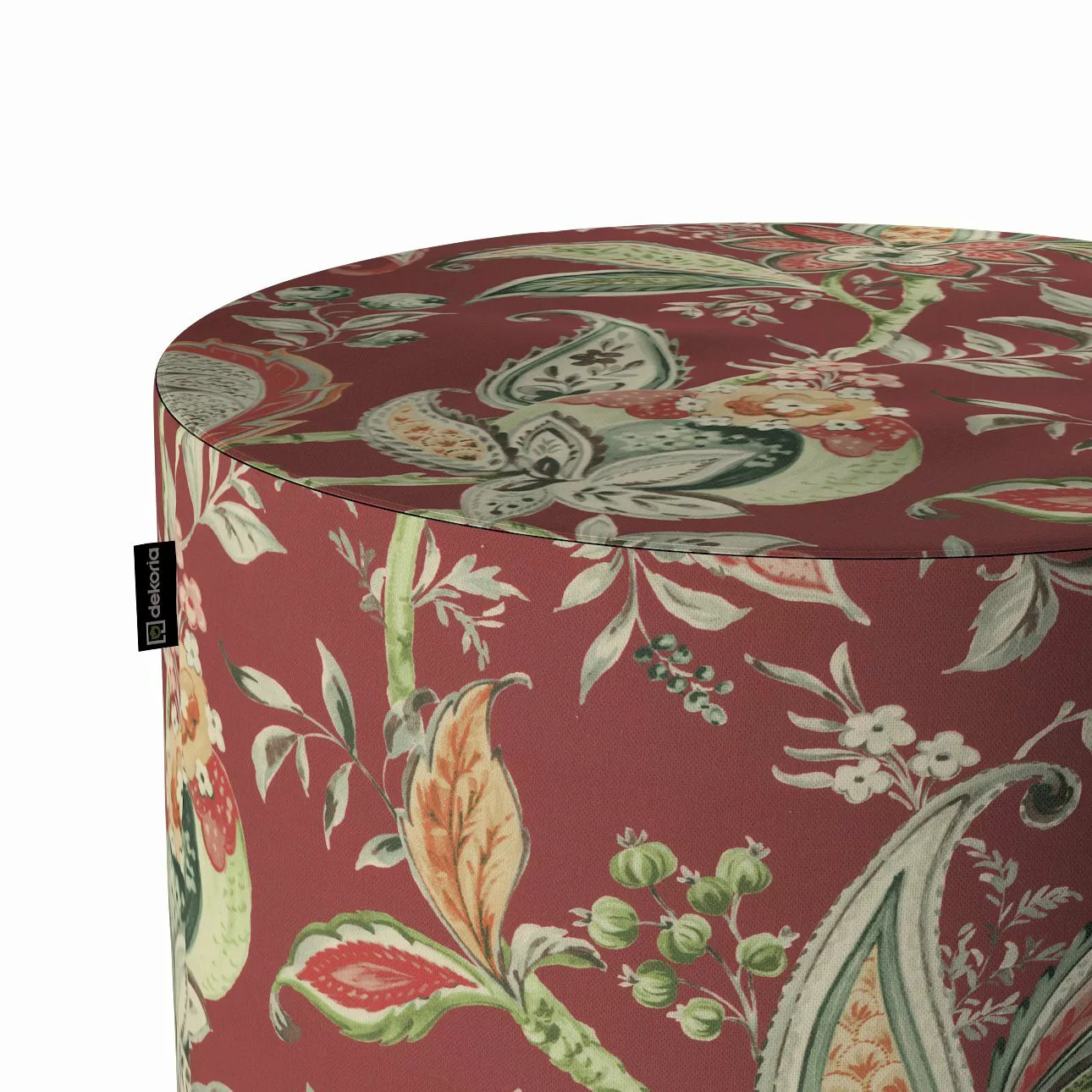 Pouf Barrel, rot, ø40 cm x 40 cm, Gardenia (142-12) günstig online kaufen